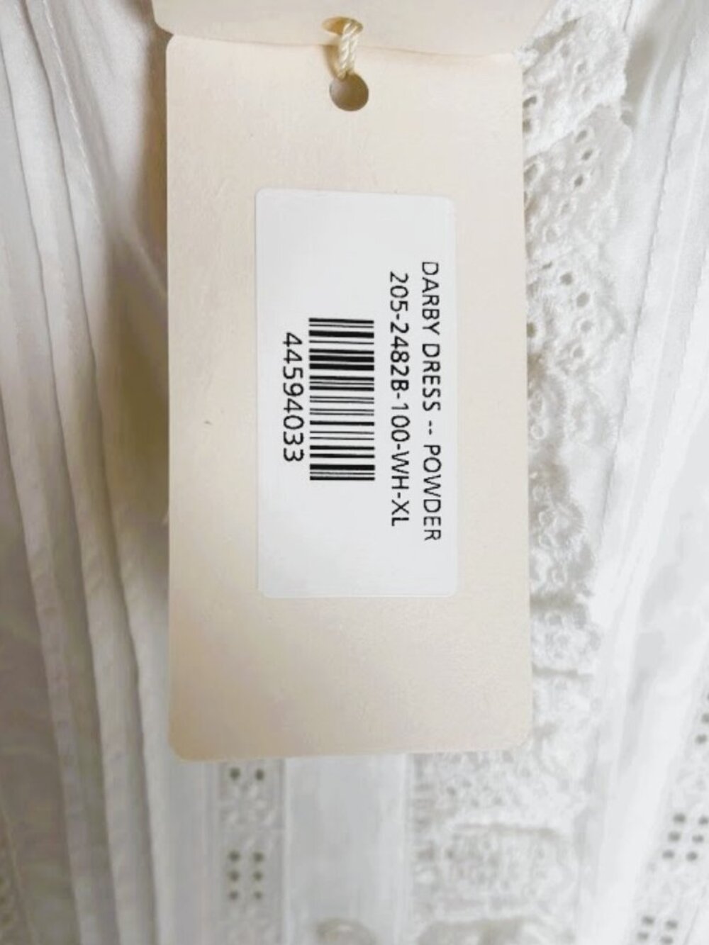*Sold*NWT DOEN Darby Dress in Powder | Size XL | Vintage-Inspired Eyelet - Picture 9 of 13